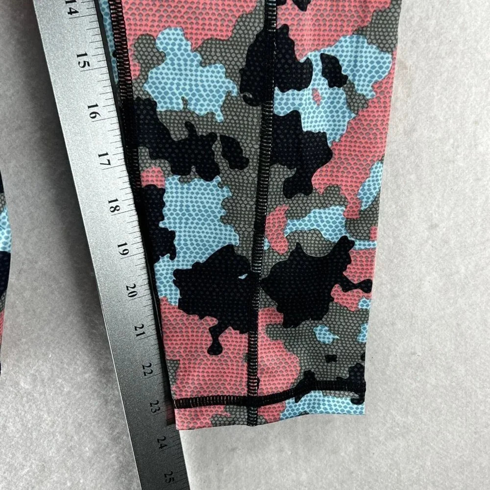 Pro Player Leggings Womens Sz M Wicking Camo Compression Athletic Pink Gray - Picture 10 of 10